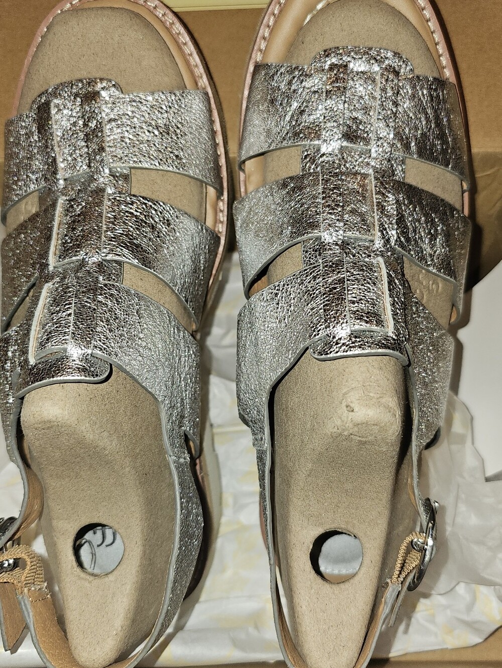 Softt PATRINA Silver Metallic Sandal (Box Label)